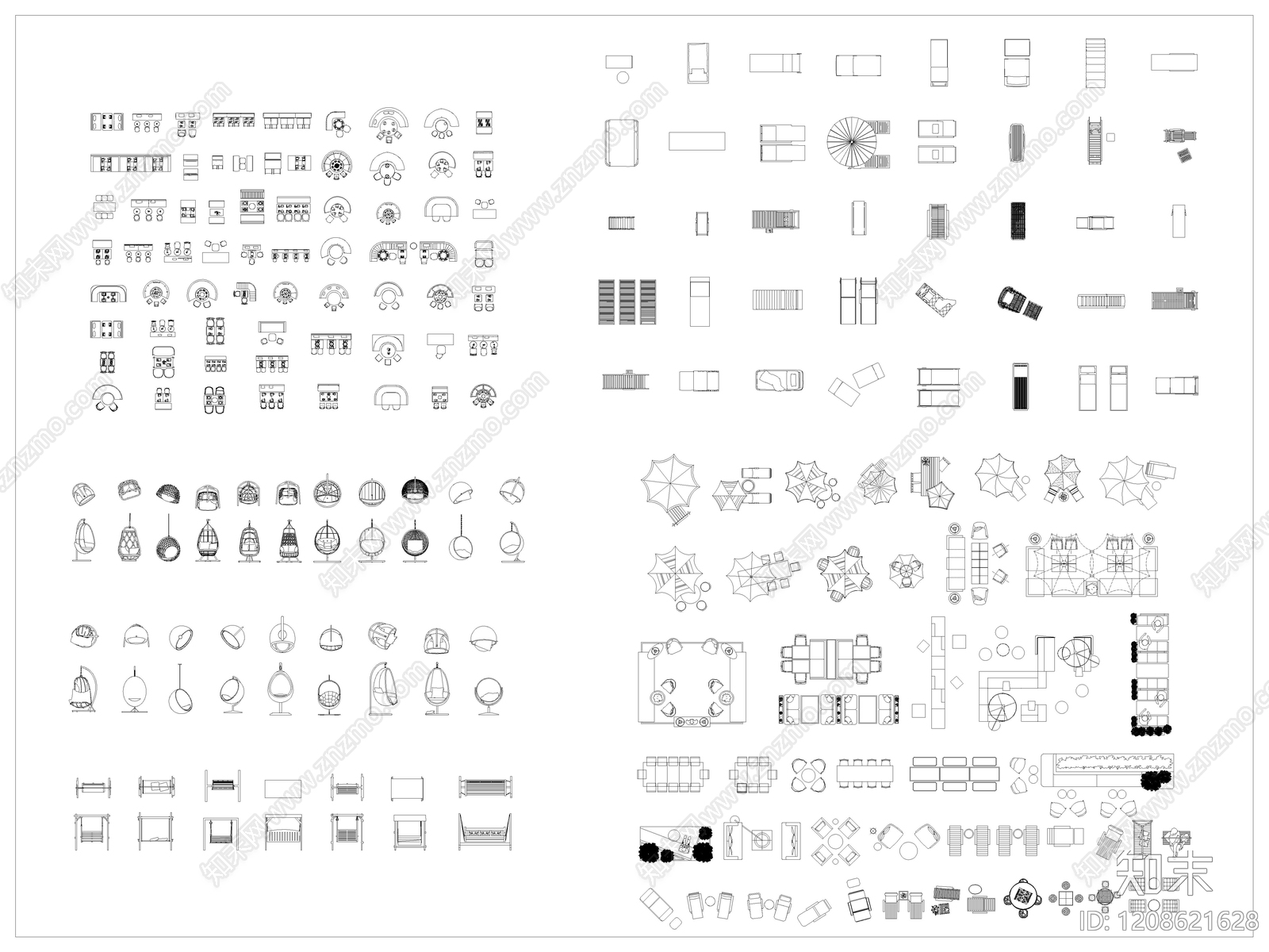 现代中式座凳图库施工图下载【ID:1208621628】