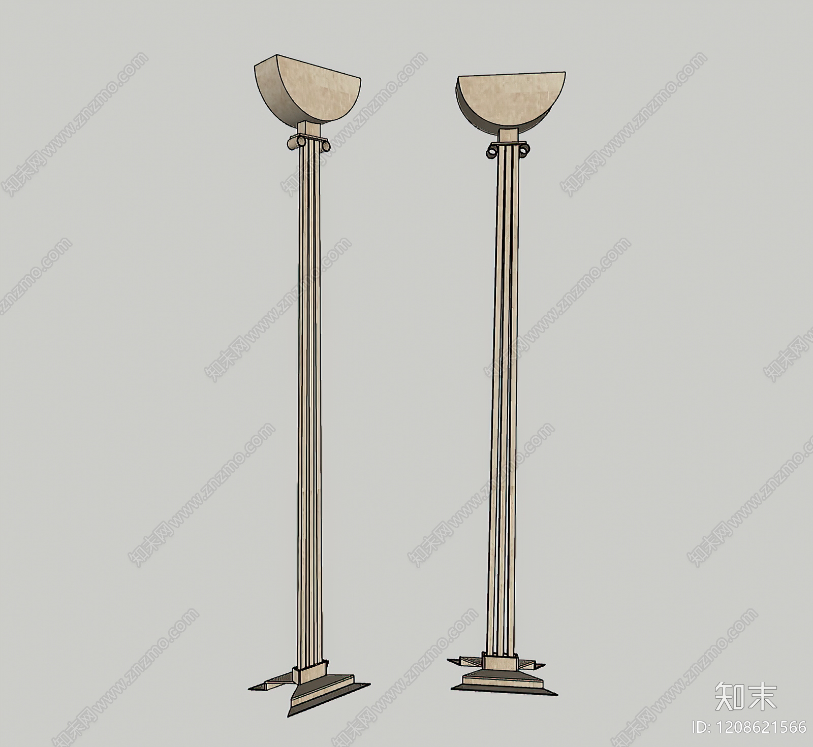 现代极简落地灯SU模型下载【ID:1208621566】