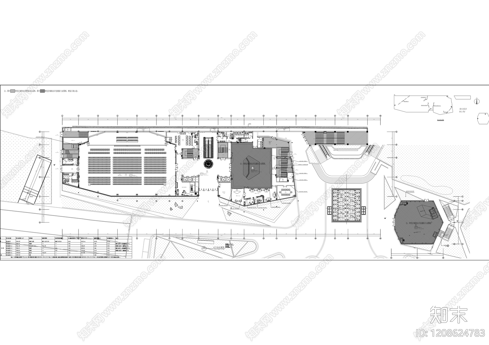 现代开放办公室cad施工图下载【ID:1208624783】