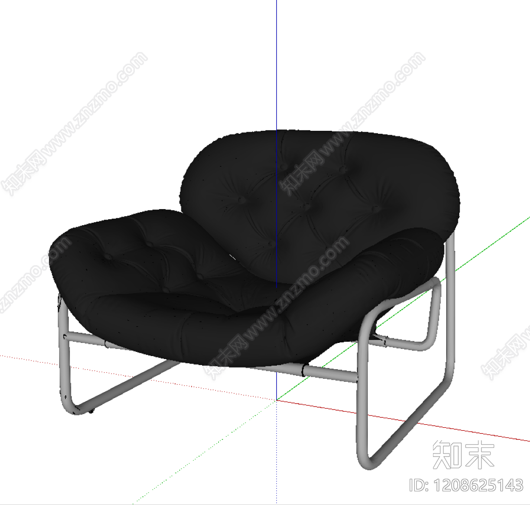 现代意式单人沙发SU模型下载【ID:1208625143】