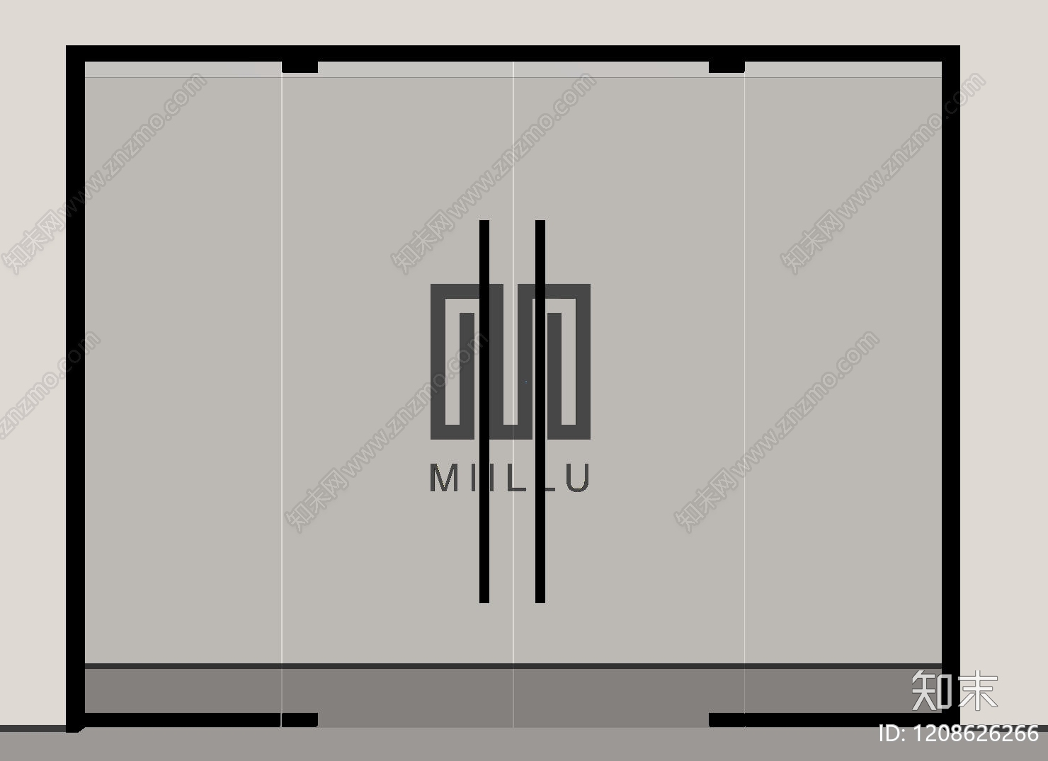 现代简约双开门SU模型下载【ID:1208626266】