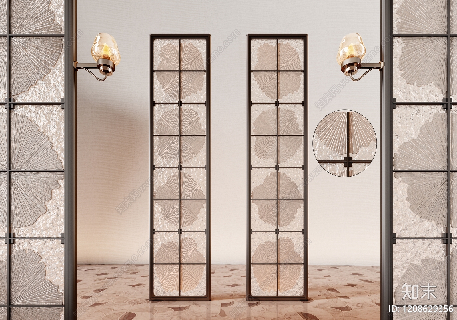 新中式屏风3D模型下载【ID:1208629356】