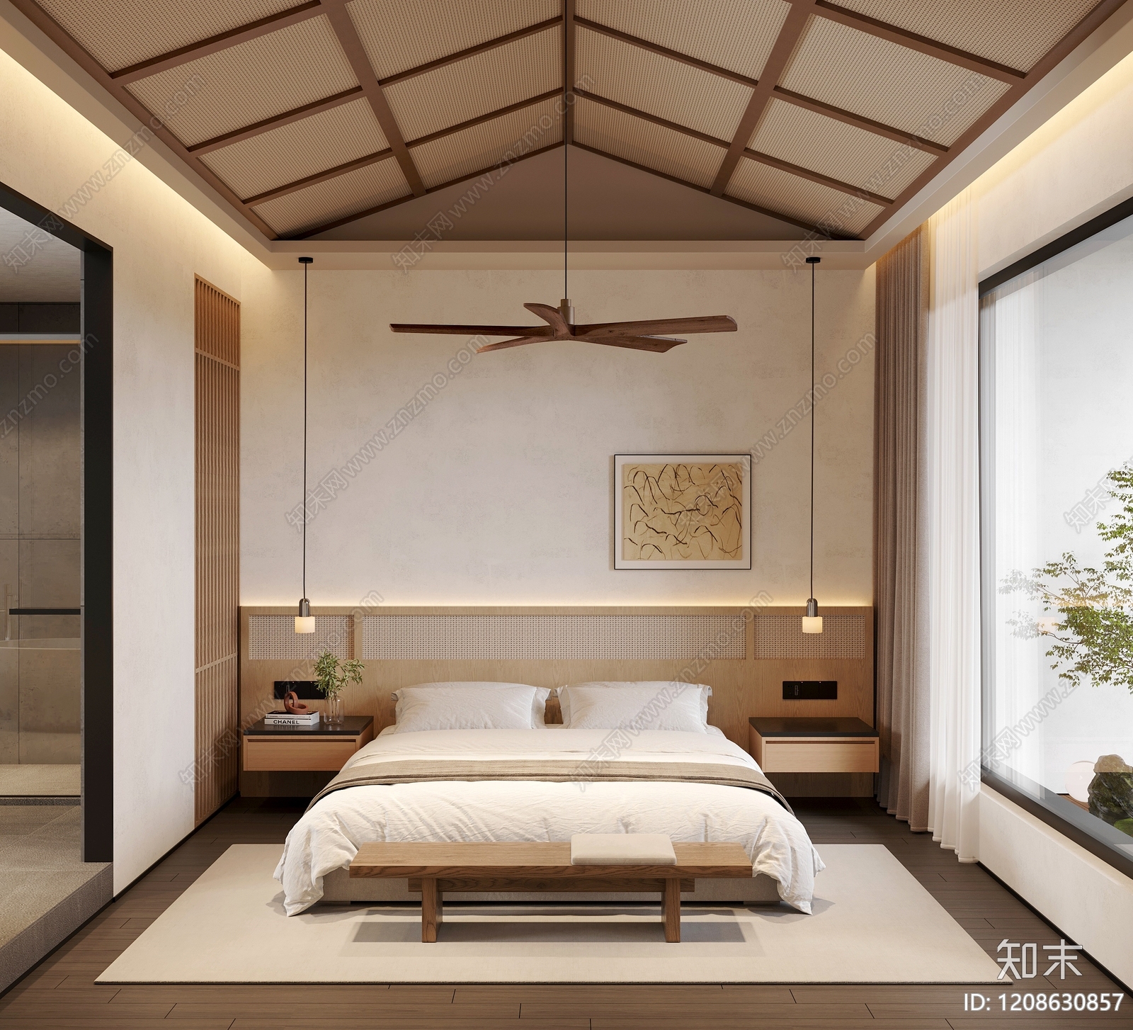 新中式民宿3D模型下载【ID:1208630857】