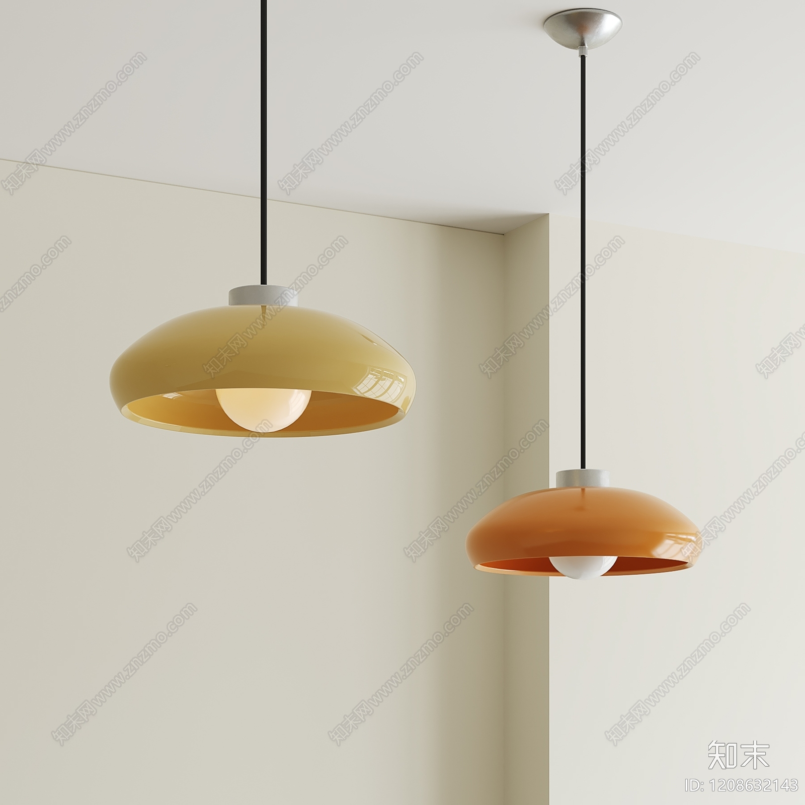 现代中古吊灯SU模型下载【ID:1208632143】