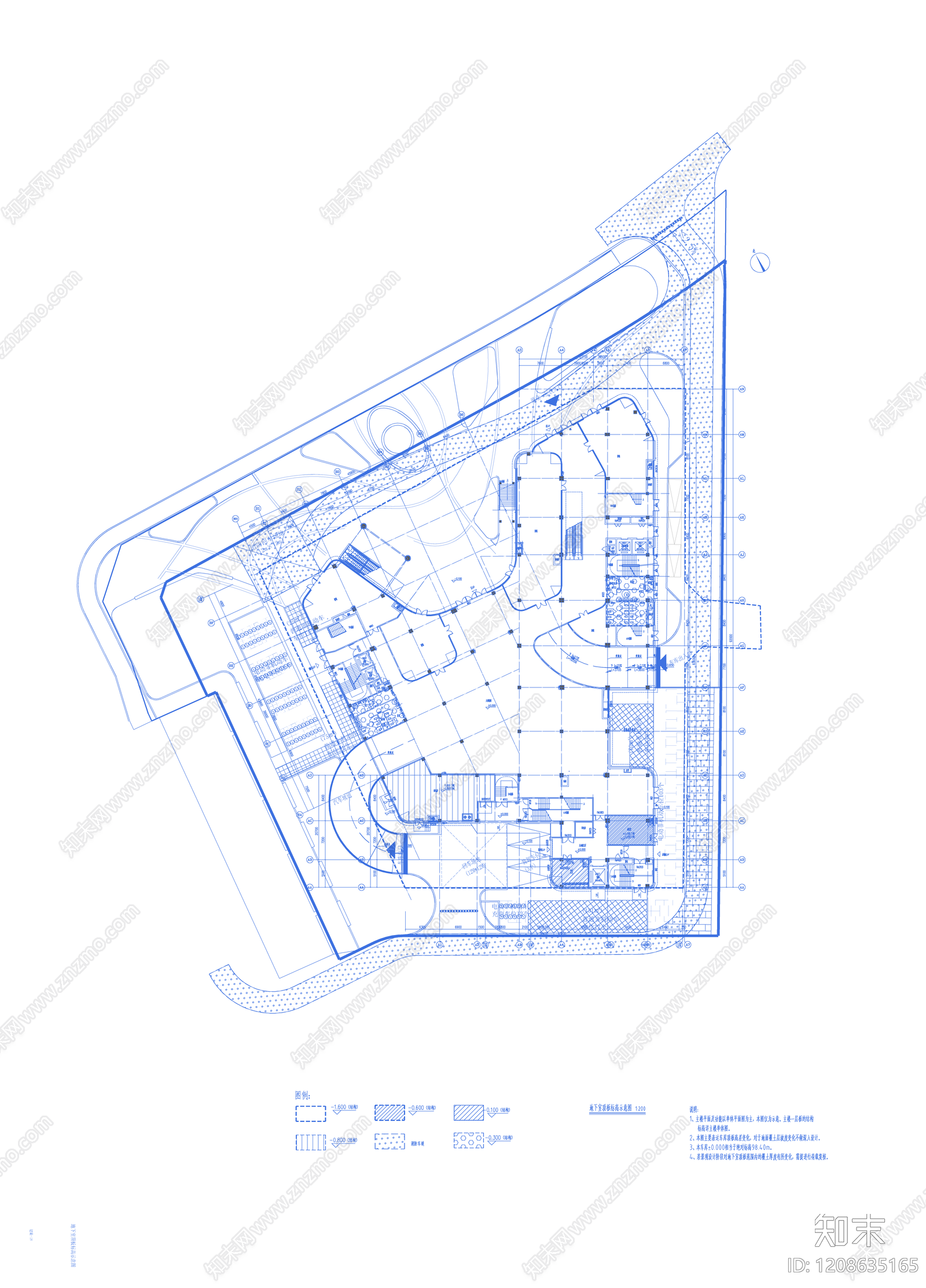 现代商业综合体cad施工图下载【ID:1208635165】