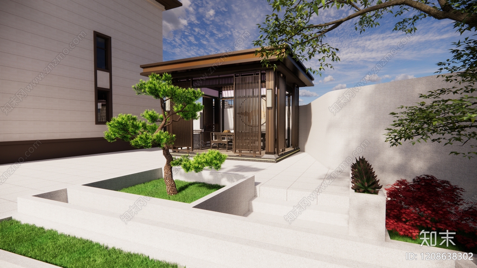 新中式现代多层住宅SU模型下载【ID:1208638302】