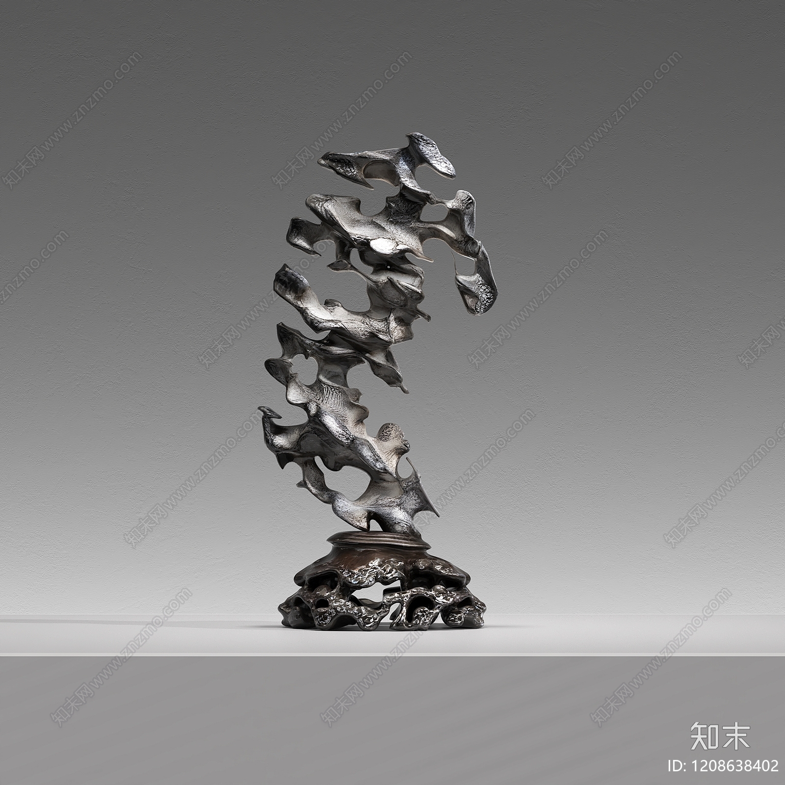 新中式雕塑摆件3D模型下载【ID:1208638402】