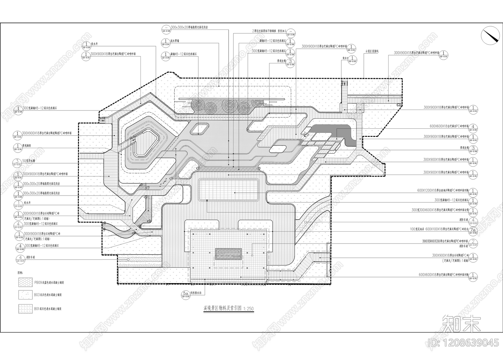示范区景观cad施工图下载【ID:1208639045】
