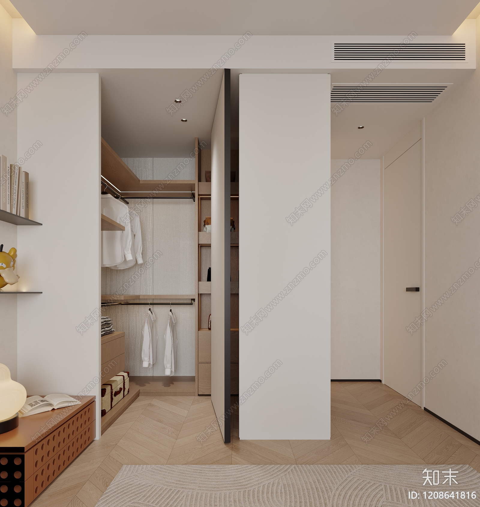 奶油风男孩房3D模型下载【ID:1208641816】
