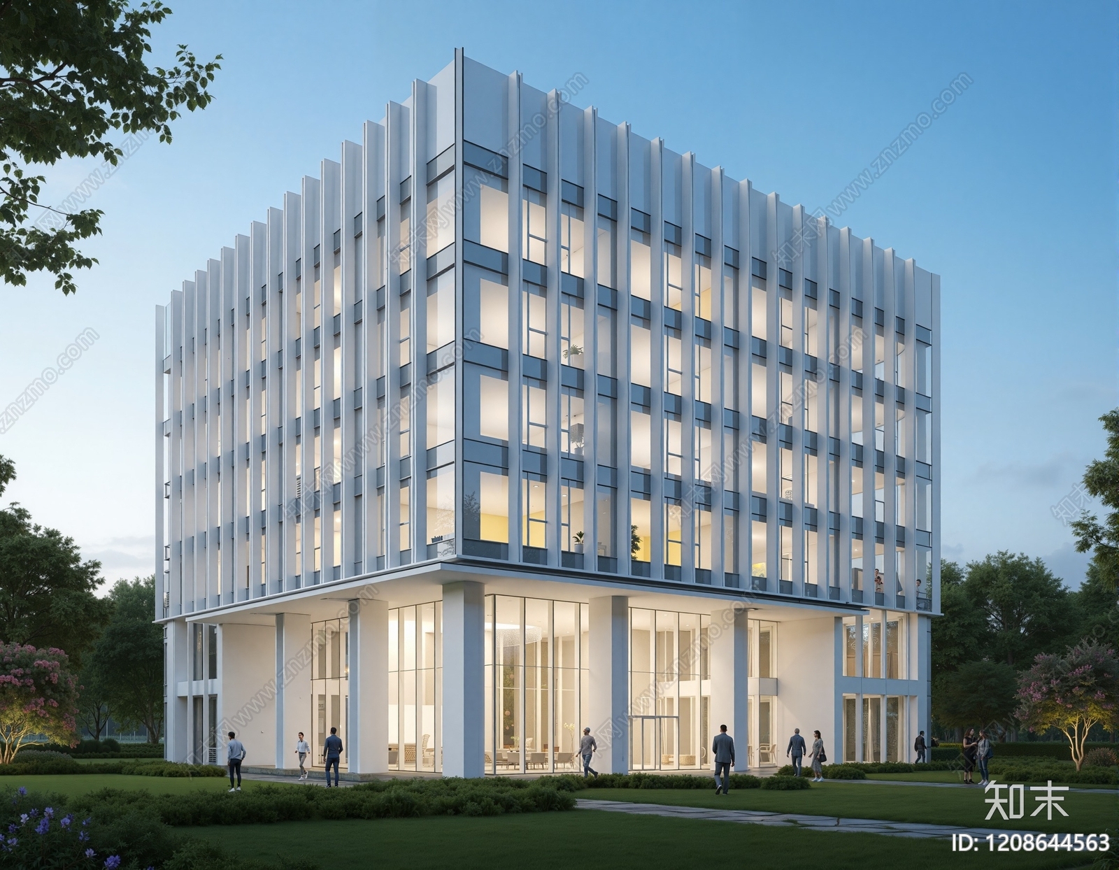 现代办公楼SU模型下载【ID:1208644563】