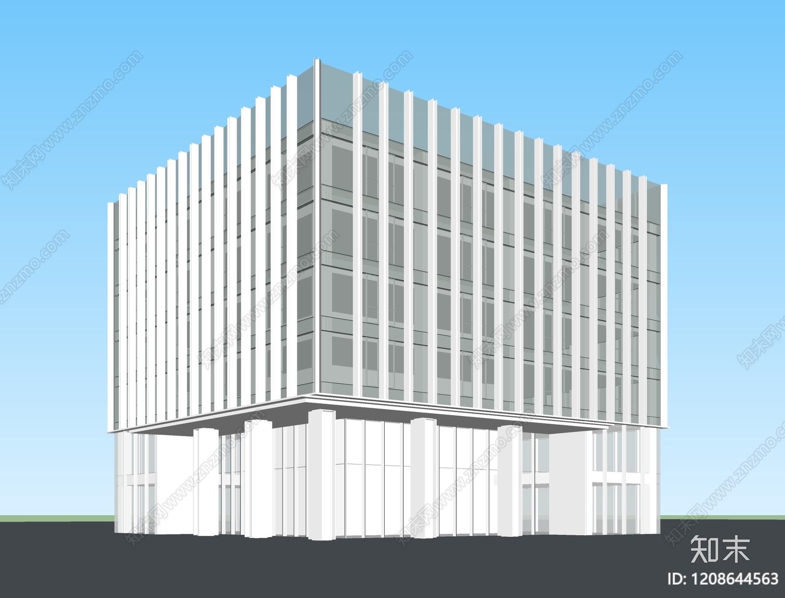 现代办公楼SU模型下载【ID:1208644563】