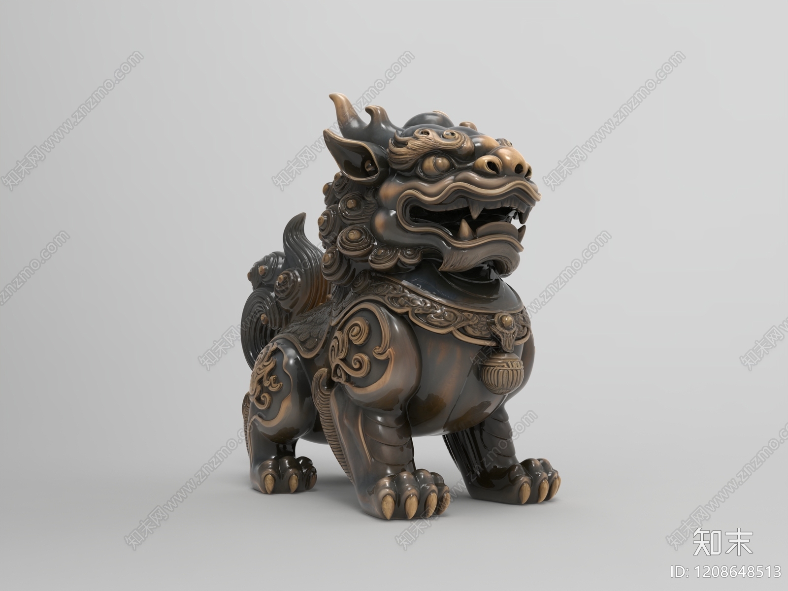 新中式雕塑摆件3D模型下载【ID:1208648513】