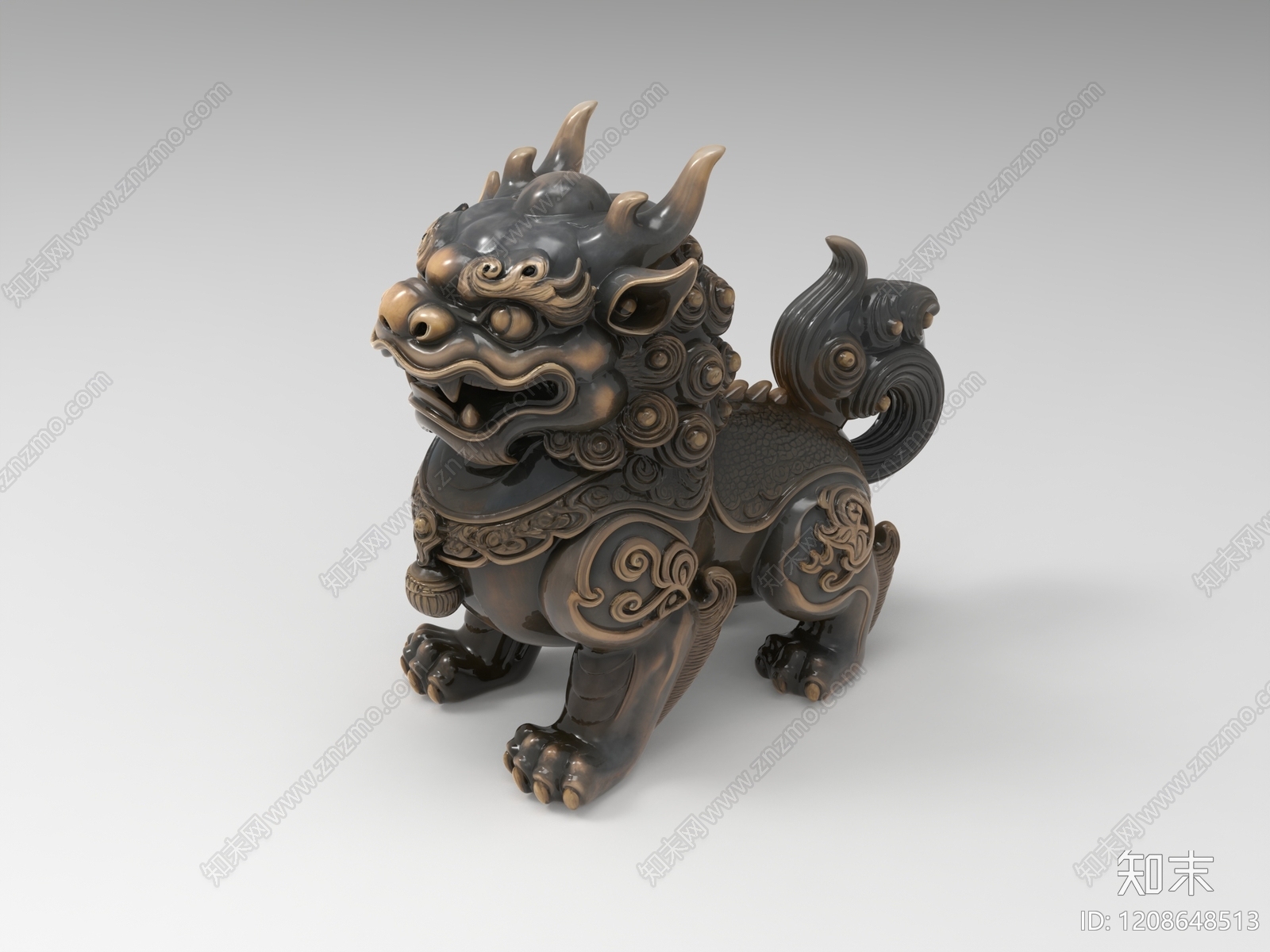 新中式雕塑摆件3D模型下载【ID:1208648513】
