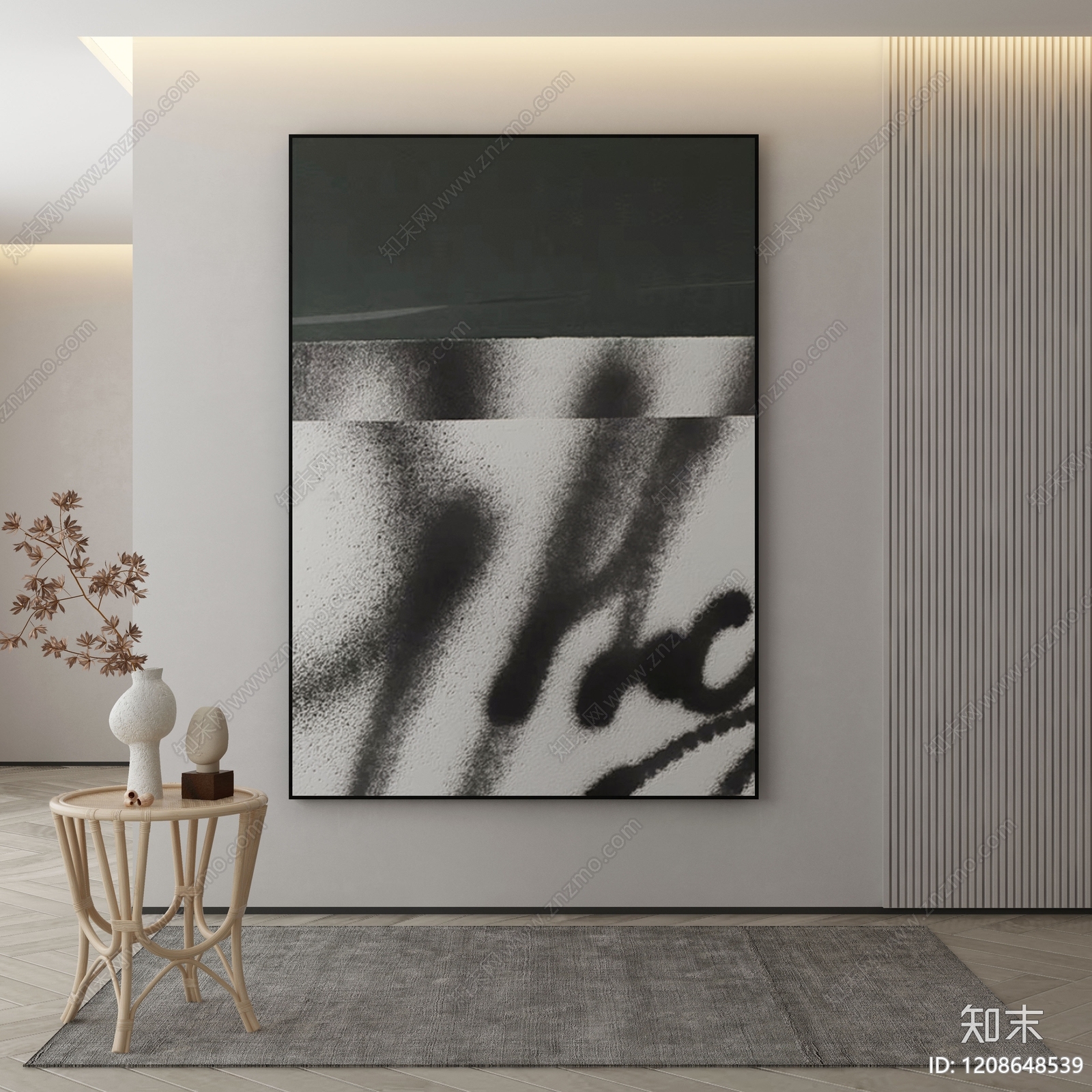 现代简约挂画3D模型下载【ID:1208648539】