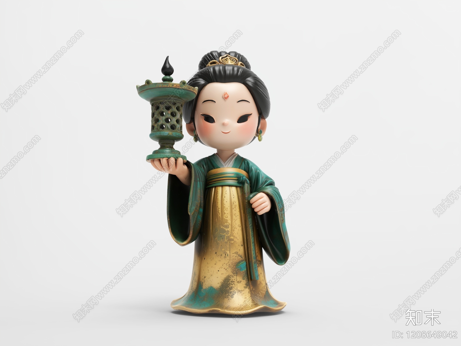 新中式雕塑摆件3D模型下载【ID:1208649042】