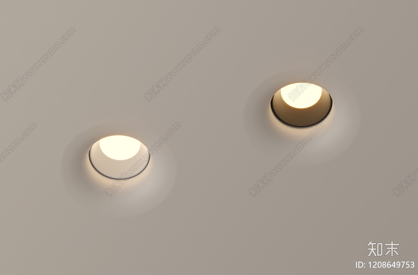 极简筒灯3D模型下载【ID:1208649753】