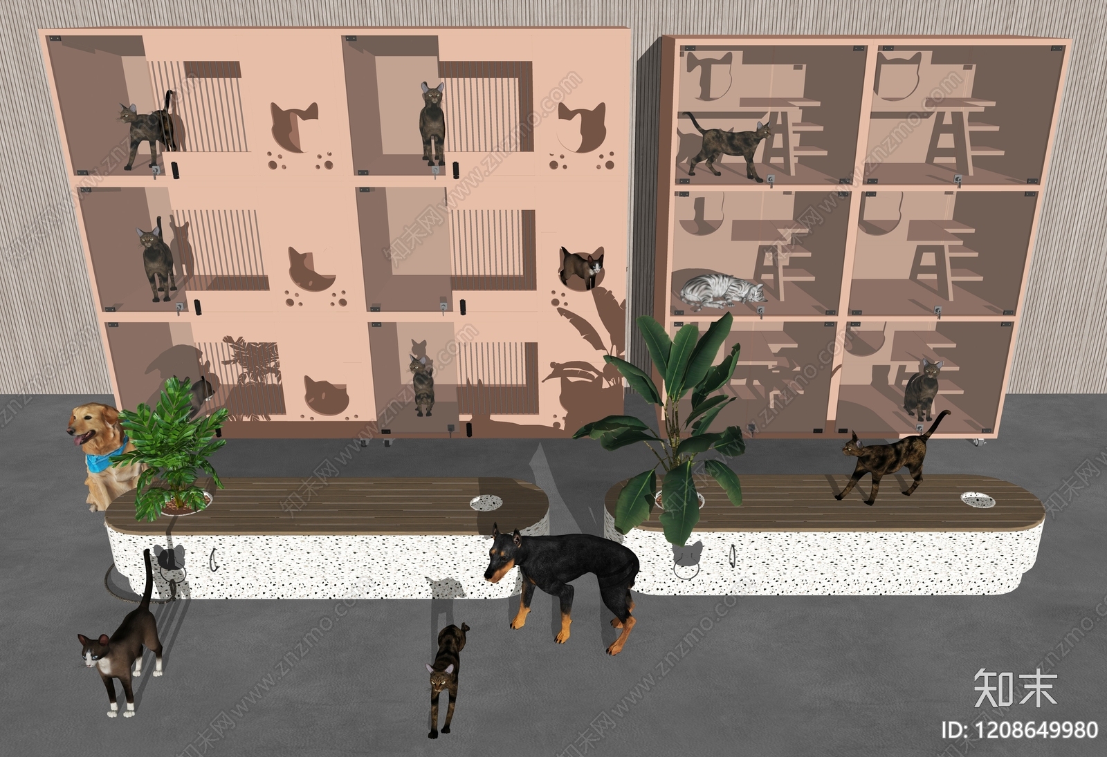 猫爬架SU模型下载【ID:1208649980】