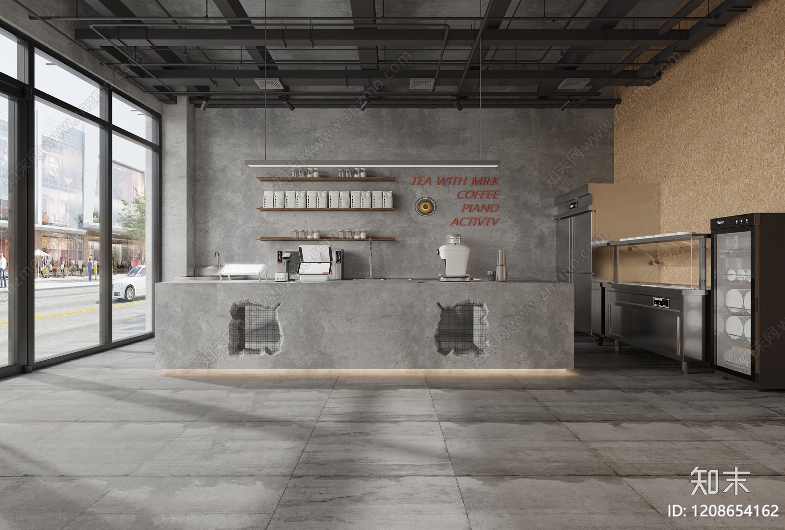 工业风咖啡厅3D模型下载【ID:1208654162】