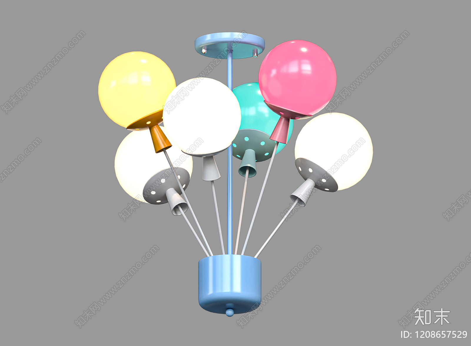 童趣风儿童房吊灯3D模型下载【ID:1208657529】