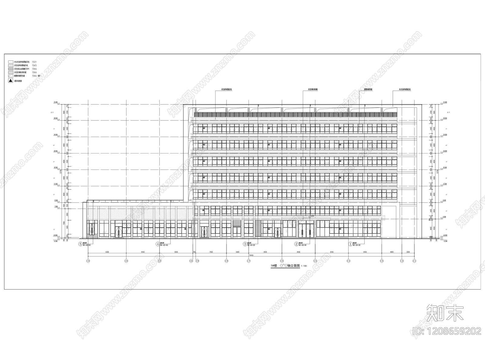 现代医院建筑cad施工图下载【ID:1208659202】