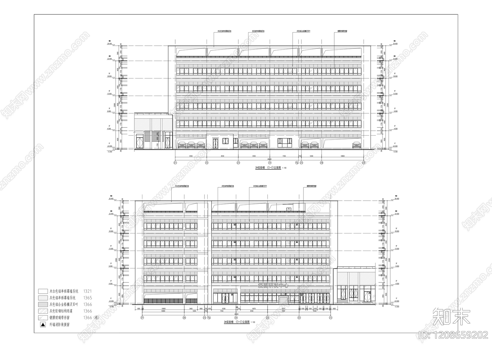 现代医院建筑cad施工图下载【ID:1208659202】