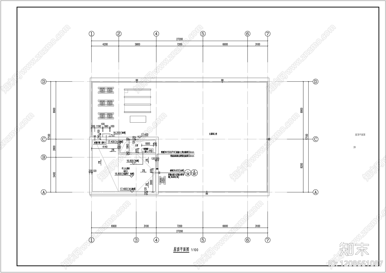 现代极简办公楼建筑cad施工图下载【ID:1208661087】
