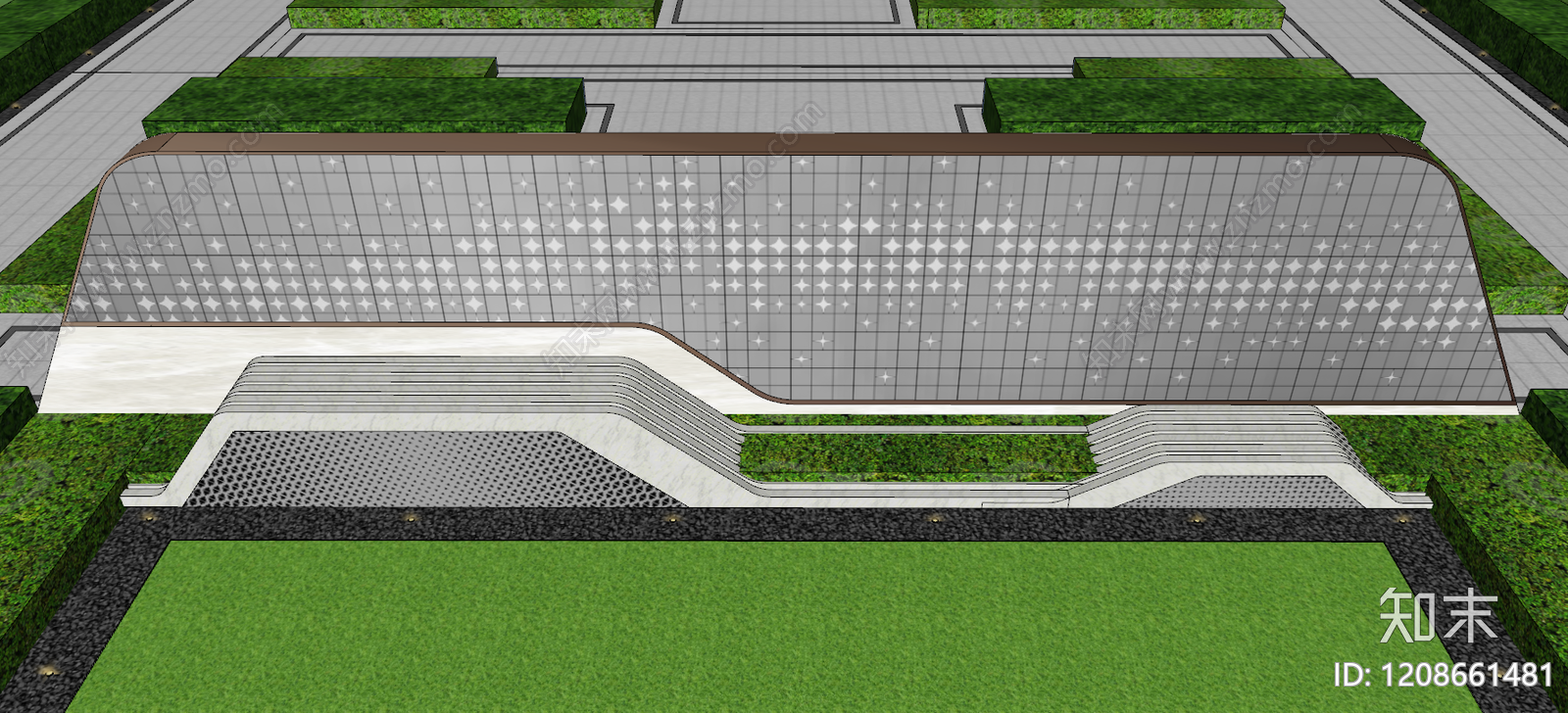 小区中心广场施工图下载【ID:1208661481】