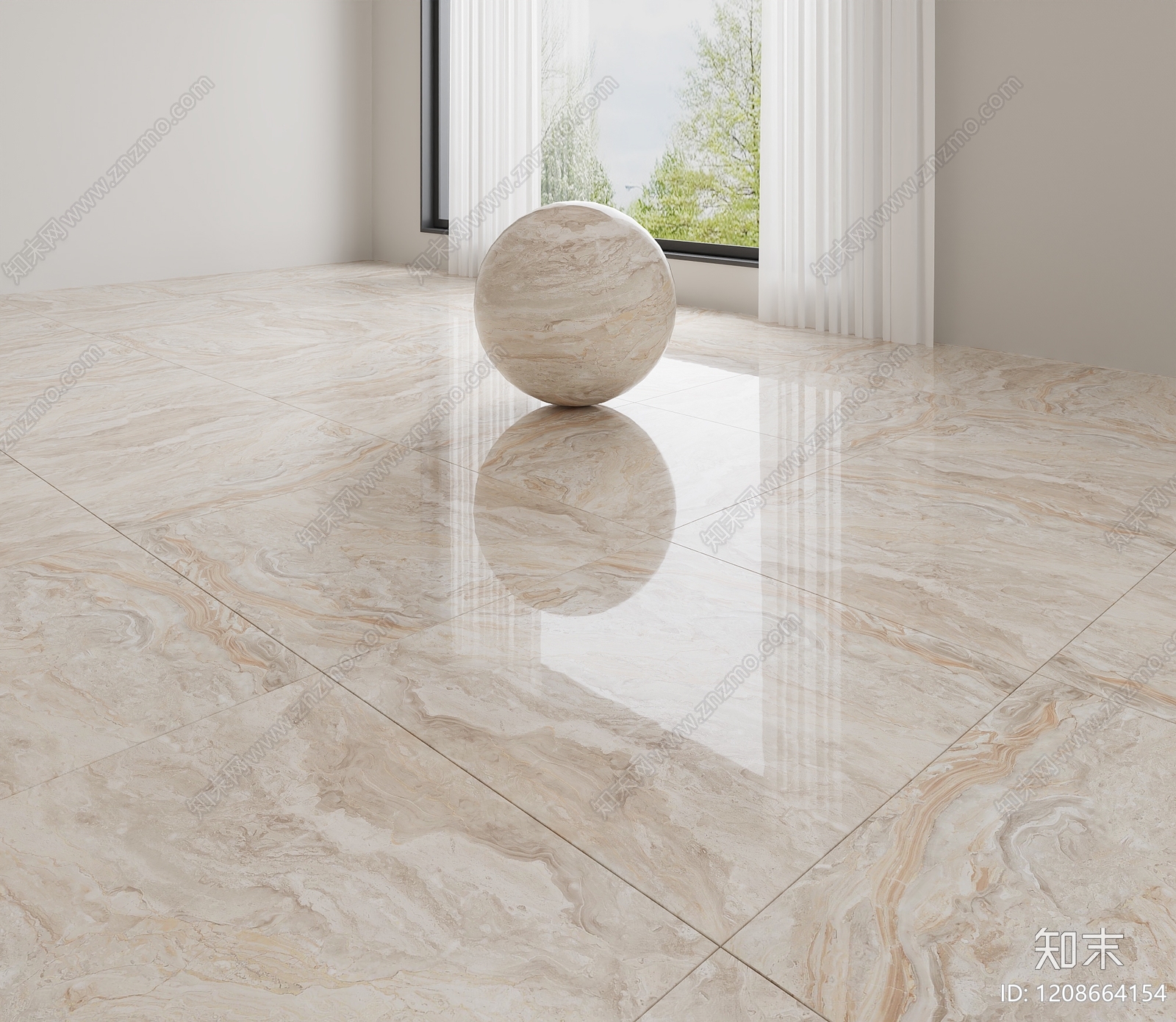 现代简约地砖3D模型下载【ID:1208664154】
