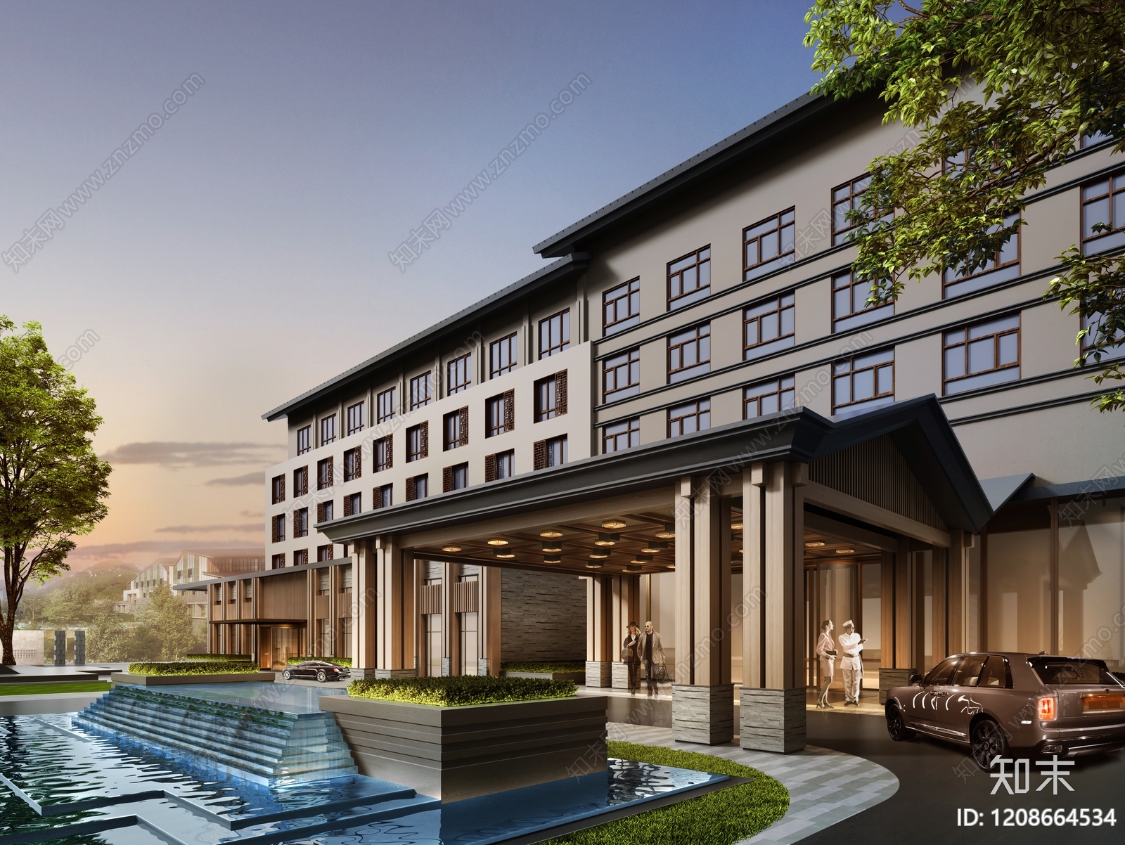 现代酒店民宿软装下载【ID:1208664534】