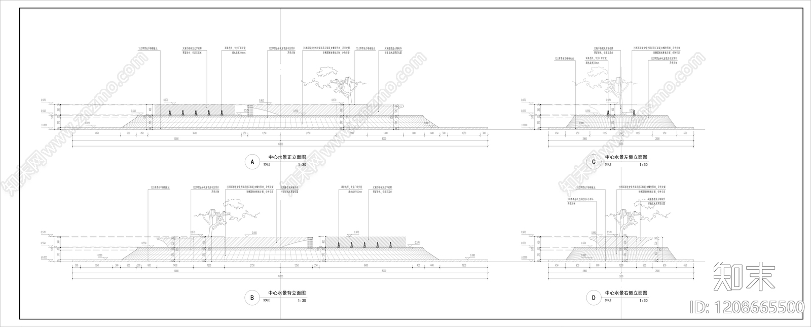 现代假山水景图库施工图下载【ID:1208665500】