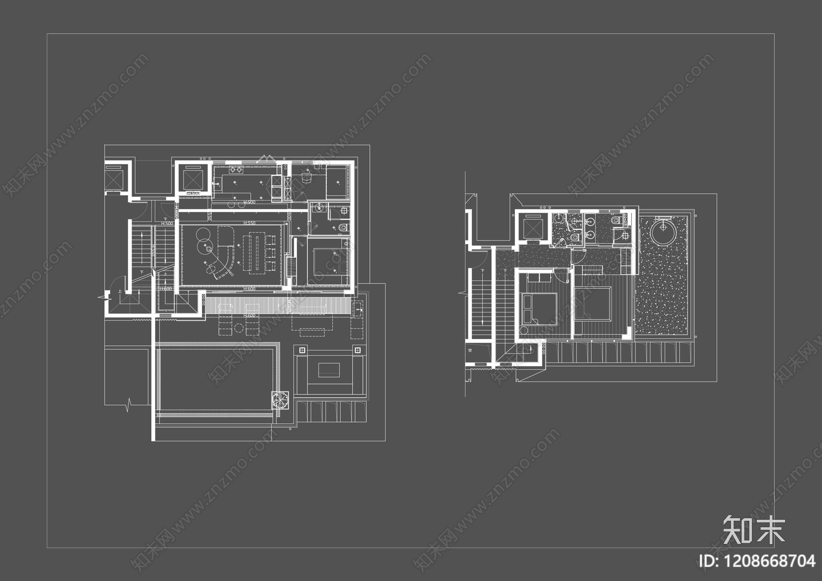 现代家装图库施工图下载【ID:1208668704】