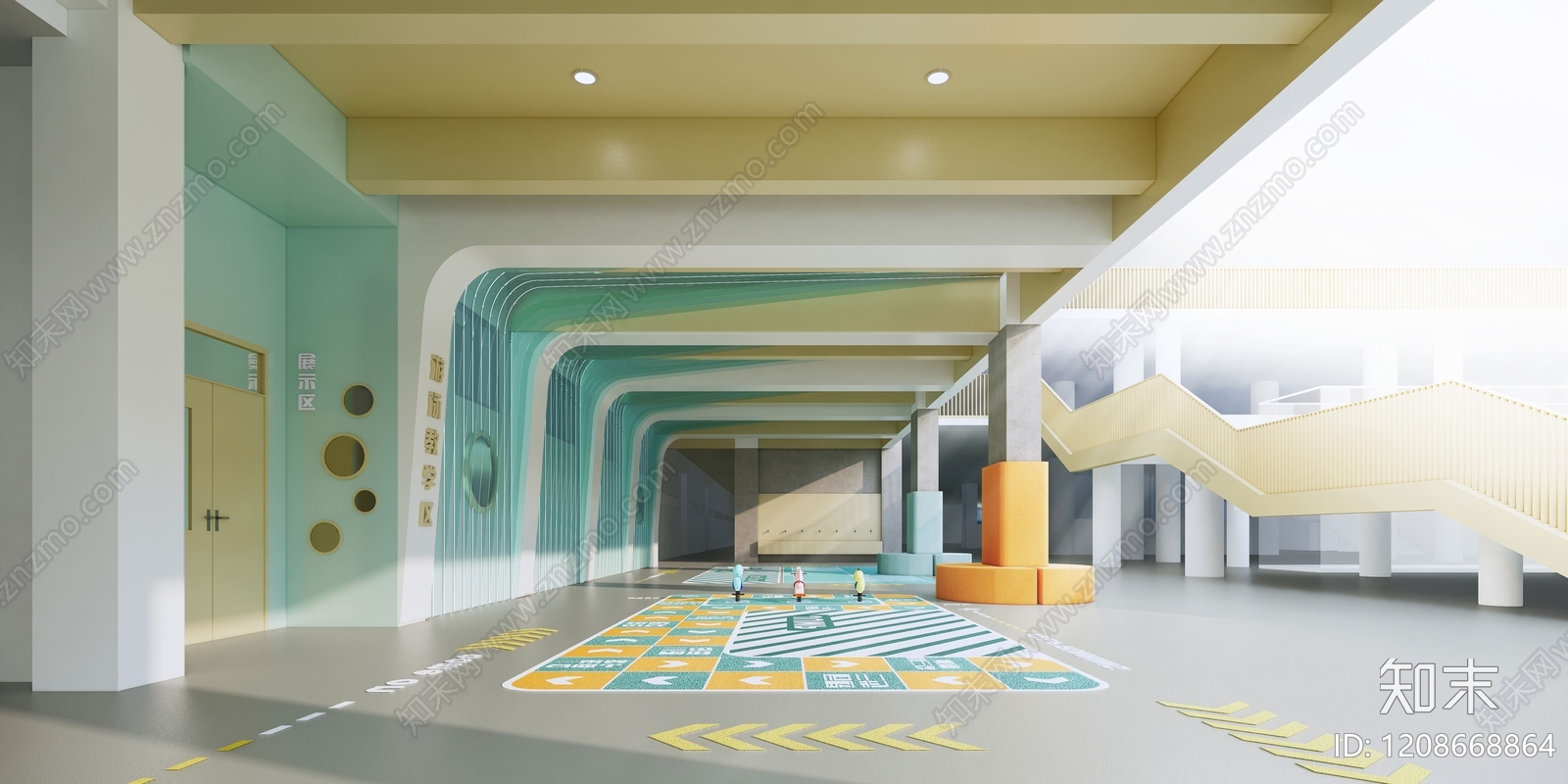 现代简约其他学校空间SU模型下载【ID:1208668864】