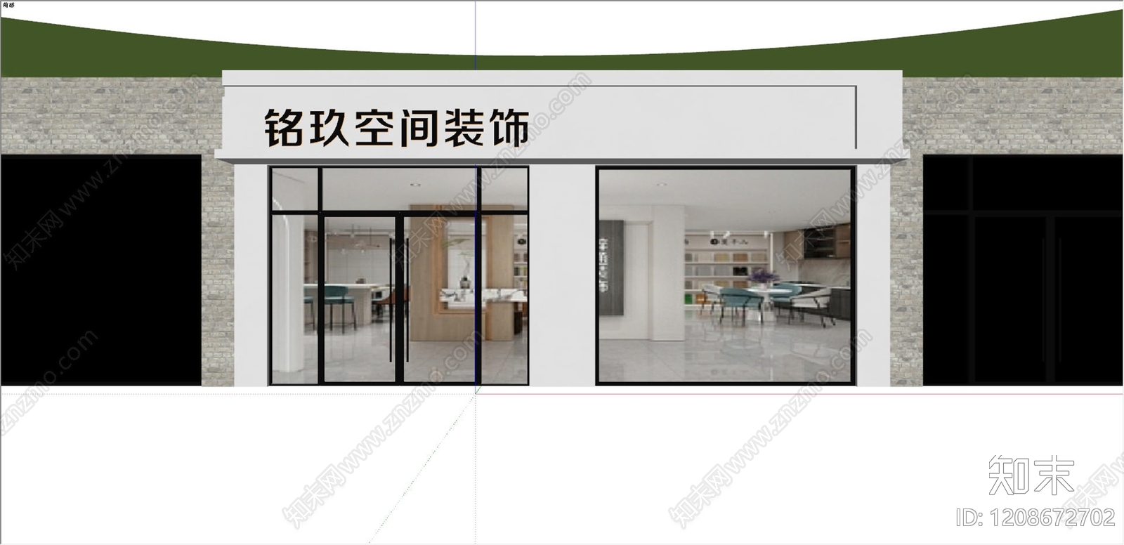 现代门头SU模型下载【ID:1208672702】