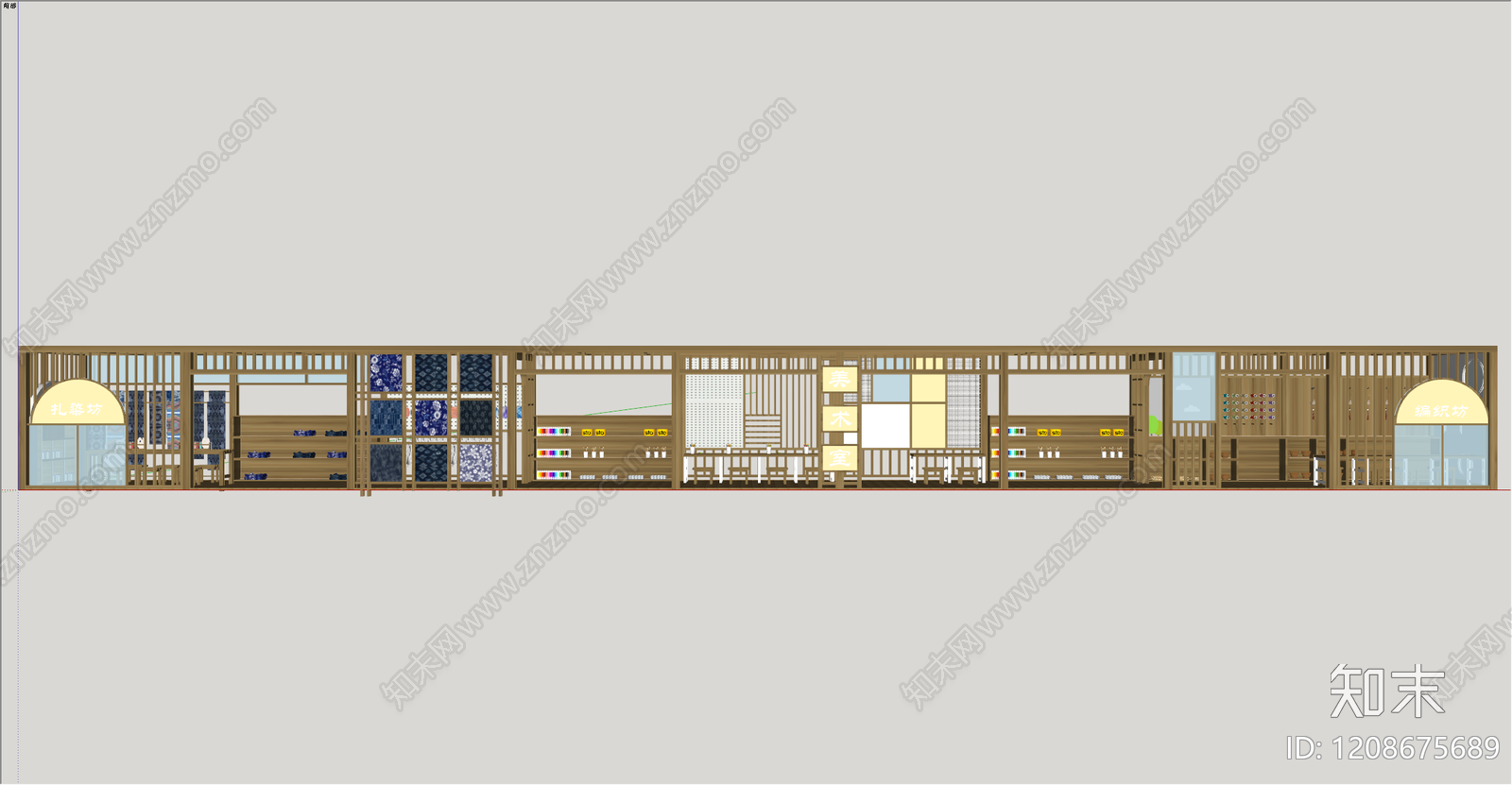 现代儿童游乐空间SU模型下载【ID:1208675689】