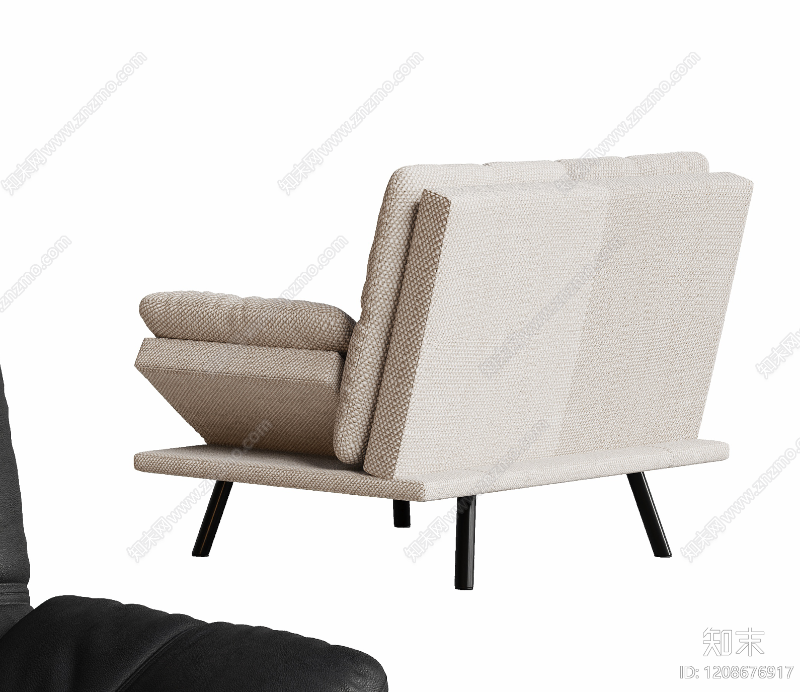 现代简约单人沙发3D模型下载【ID:1208676917】