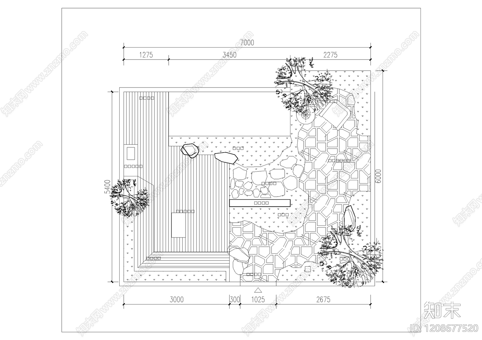 法式庭院cad施工图下载【ID:1208677520】