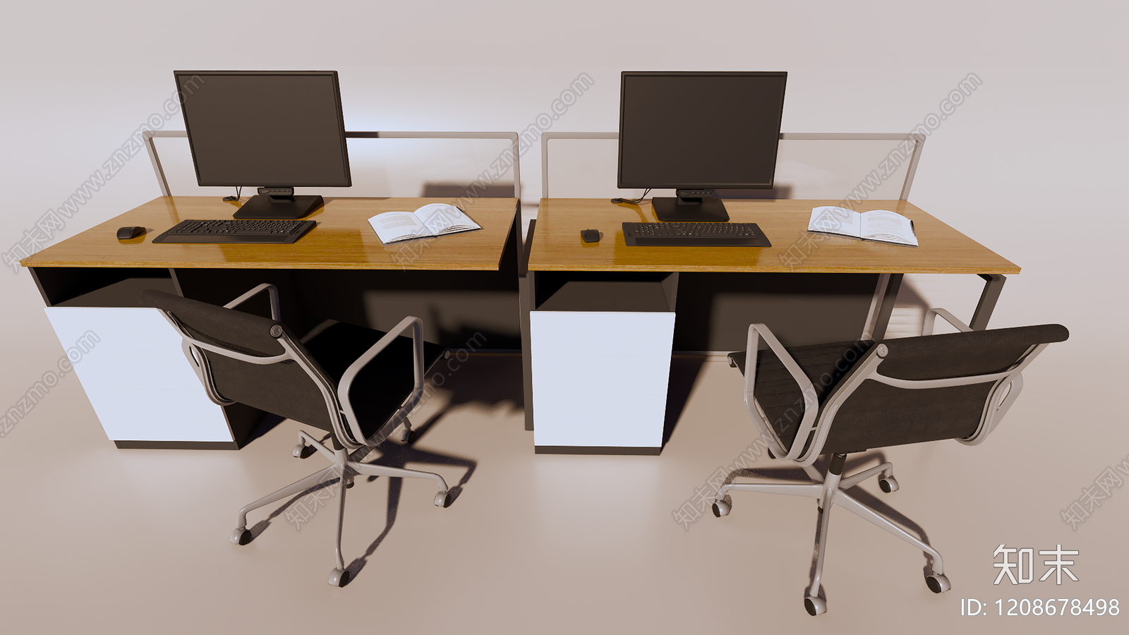 现代办公桌SU模型下载【ID:1208678498】