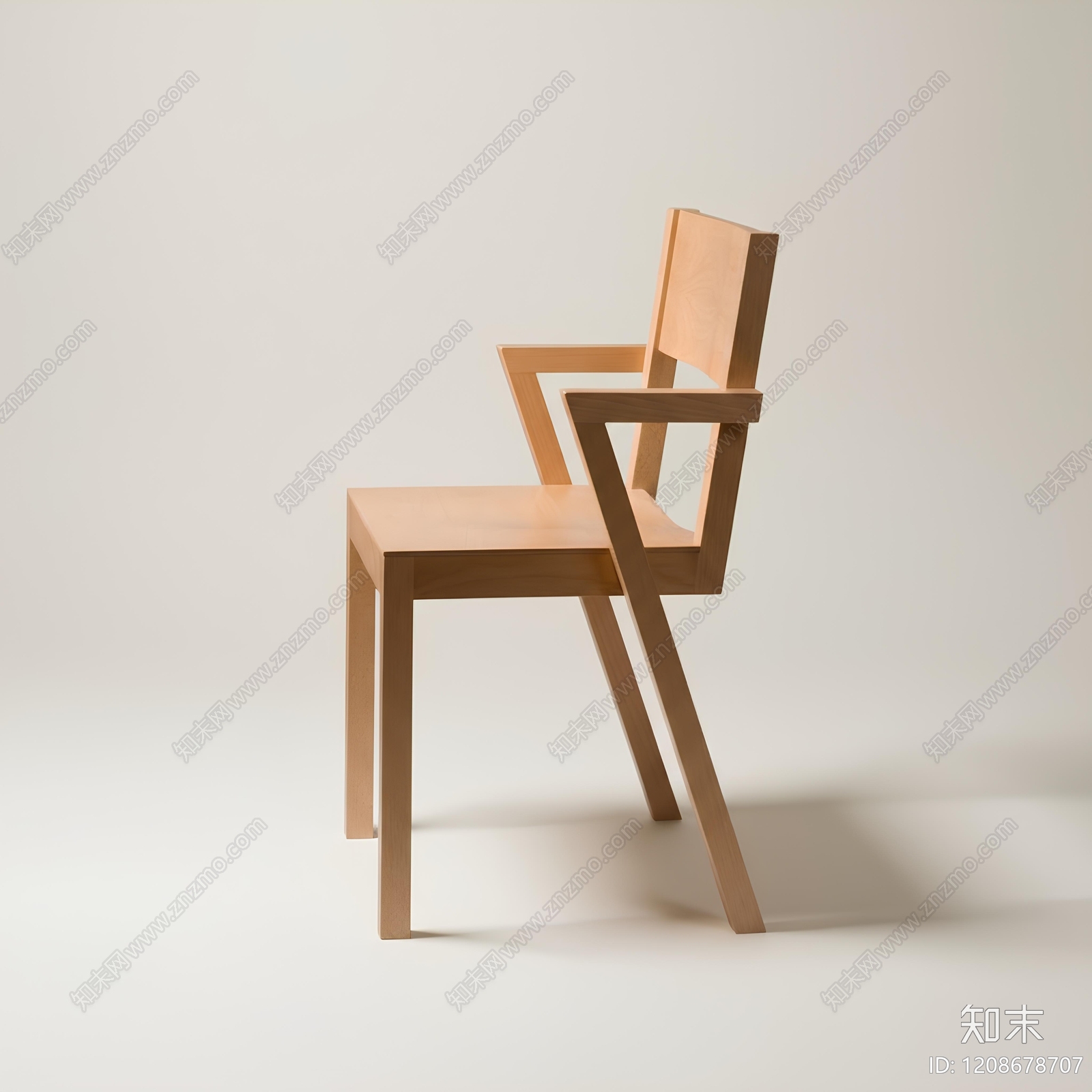 原木中古餐椅SU模型下载【ID:1208678707】