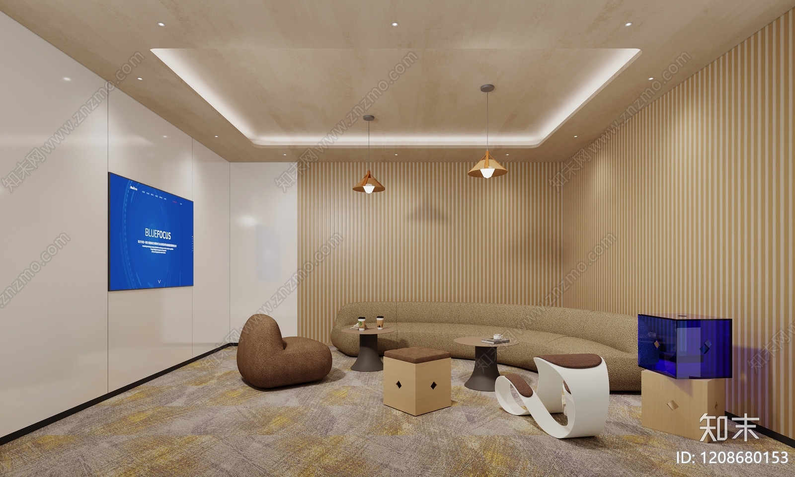 现代简约其他办公空间3D模型下载【ID:1208680153】