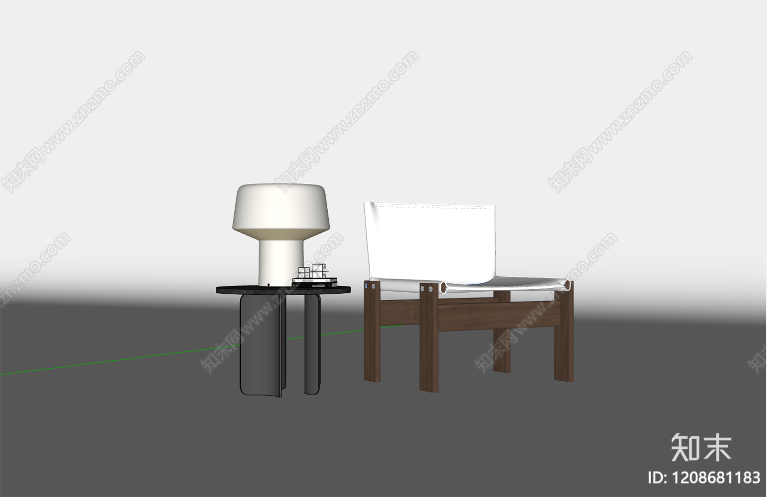 现代新中式休闲椅SU模型下载【ID:1208681183】
