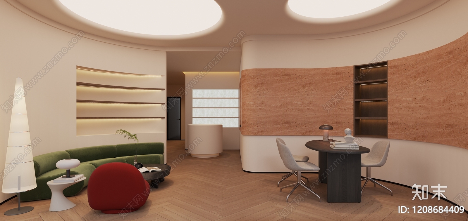 奶油风美容院3D模型下载【ID:1208684409】