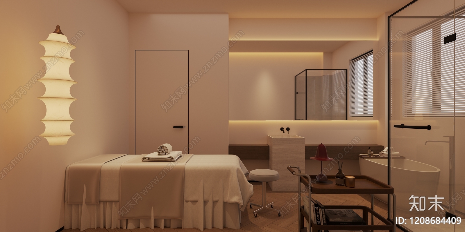 奶油风美容院3D模型下载【ID:1208684409】