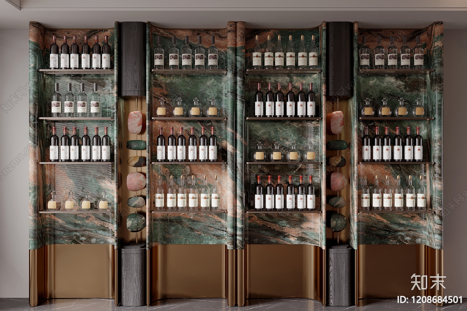 现代酒柜SU模型下载【ID:1208684501】