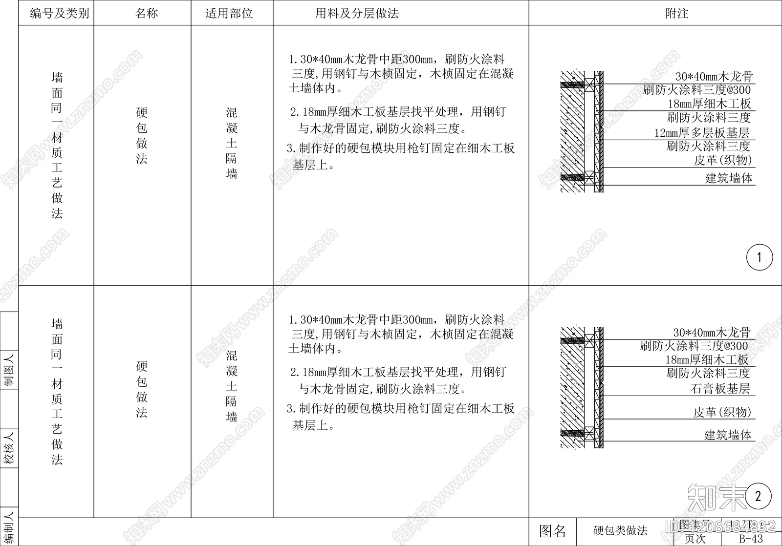 墙面节点cad施工图下载【ID:1208684832】