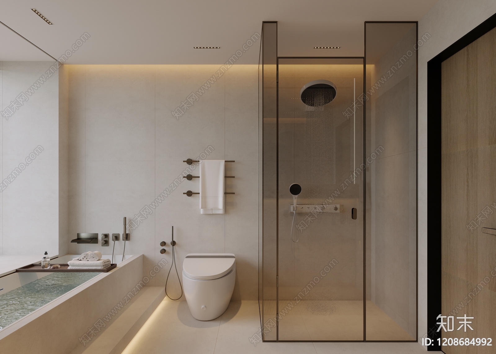 现代简约卫生间3D模型下载【ID:1208684992】