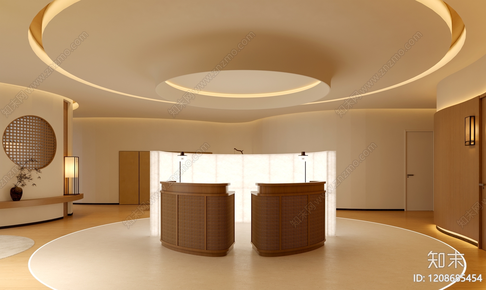 新中式瑜伽室3D模型下载【ID:1208685454】