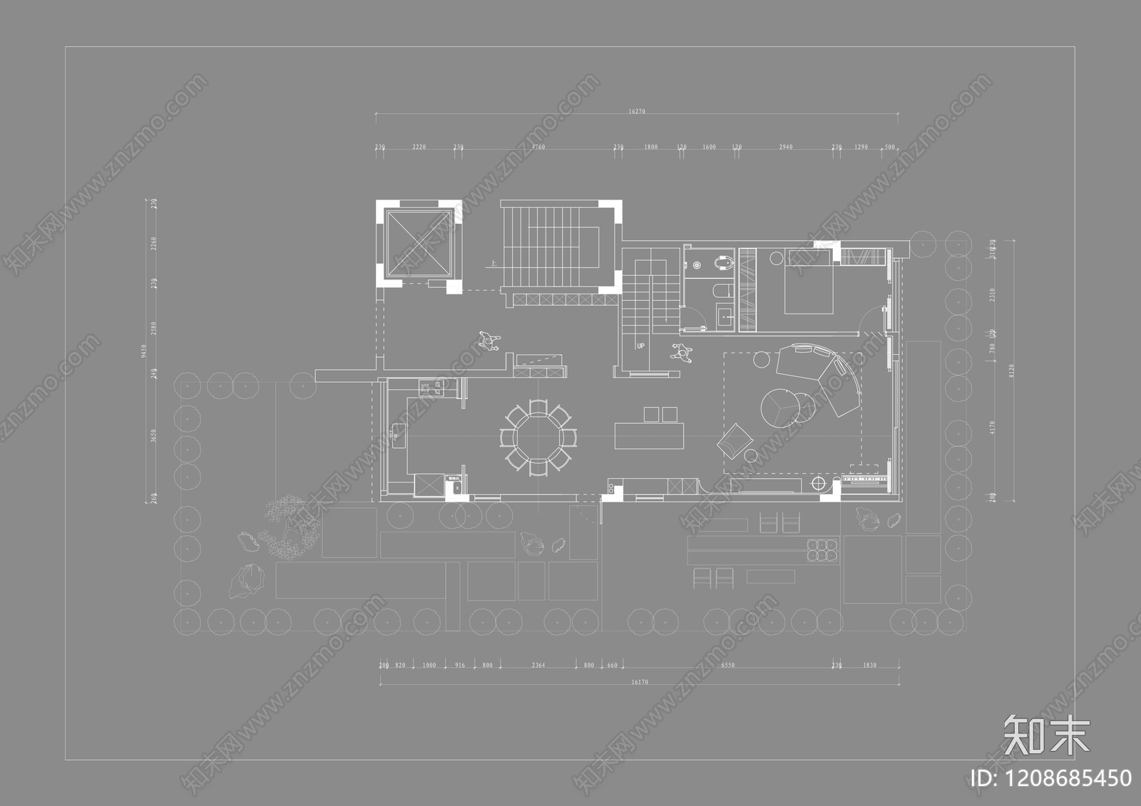 大平层cad施工图下载【ID:1208685450】