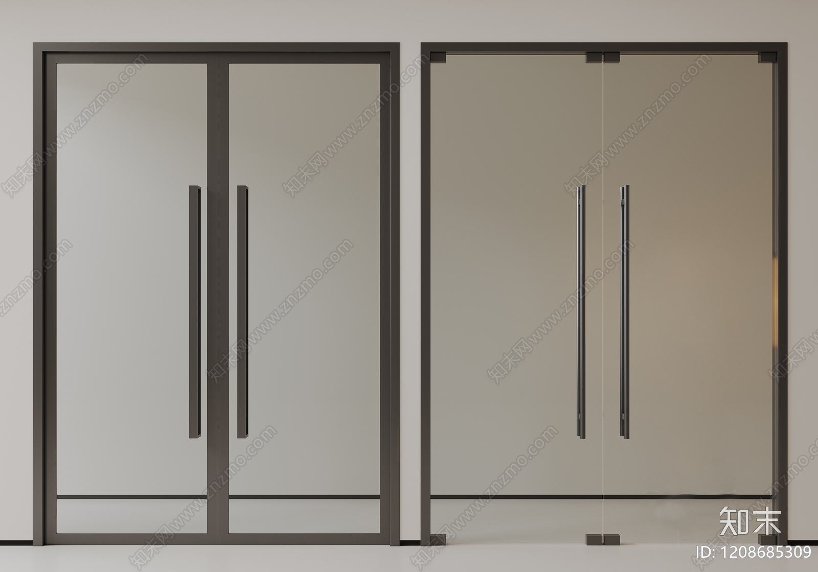 极简双开门3D模型下载【ID:1208685309】