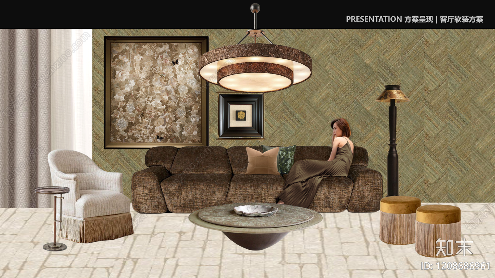 中古轻奢样板间下载【ID:1208686961】