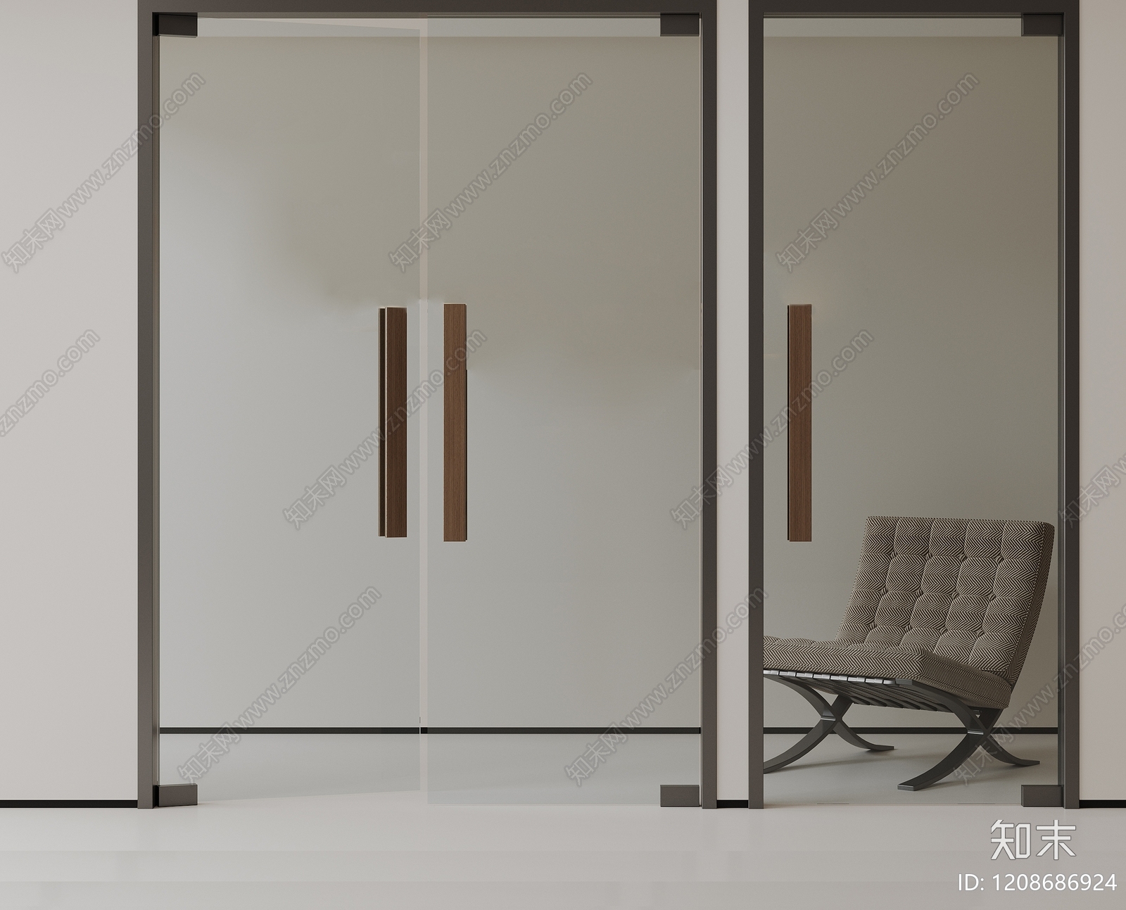 极简双开门3D模型下载【ID:1208686924】